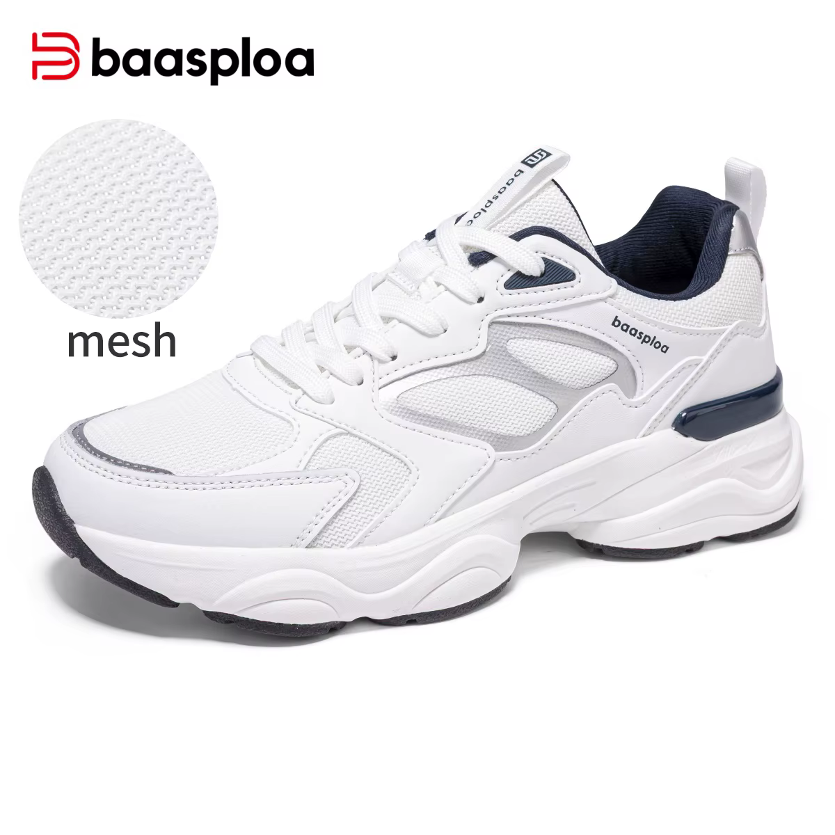 Baasploa – baskets de marche pour femmes, chaussures d'hiver confortables en cuir, décontractées, à 