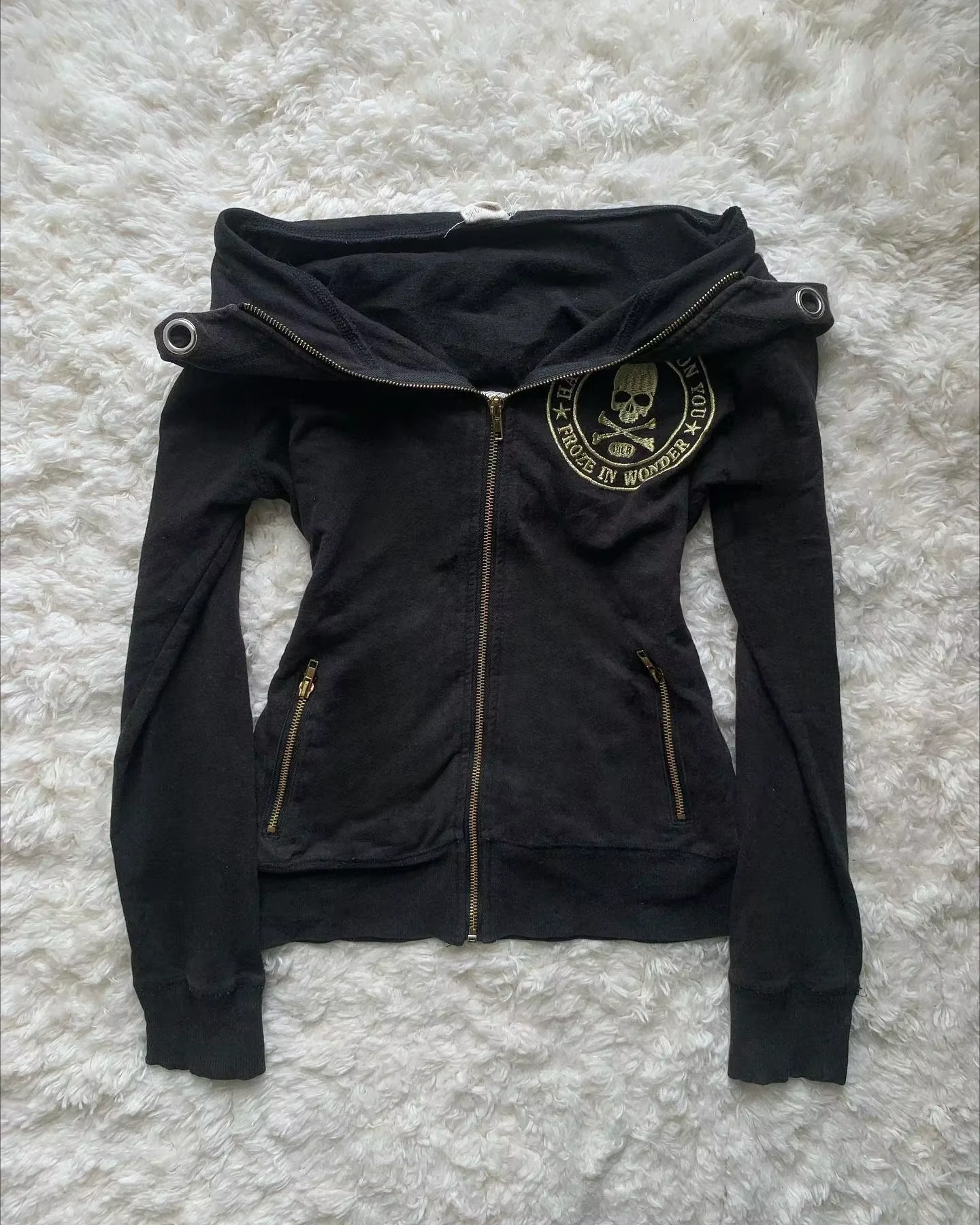 Sweat à capuche américain Sexy en maille strass brillant, dos nu, vêtements Y2K pour femmes, mode ch
