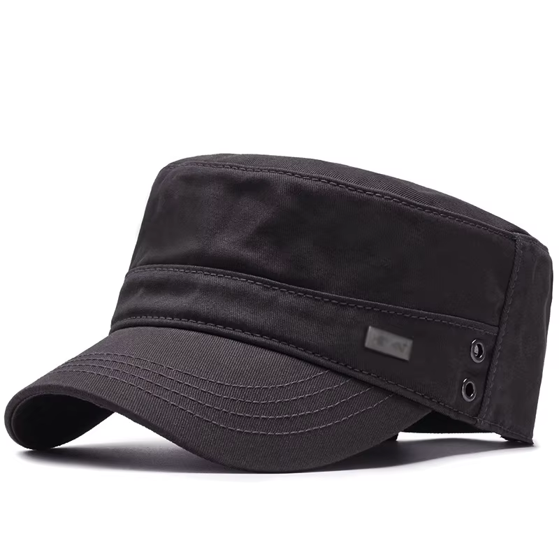 Casquette de baseball à visière en coton simple pour hommes, quatre saisons, chapeau plat, casquette