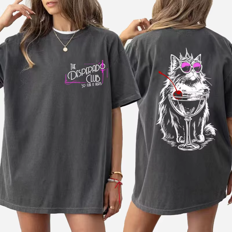 T-shirt The Desperado Club pour hommes et femmes, T-shirt Dungeon Crawler Carl, T-shirt imprimé Prin