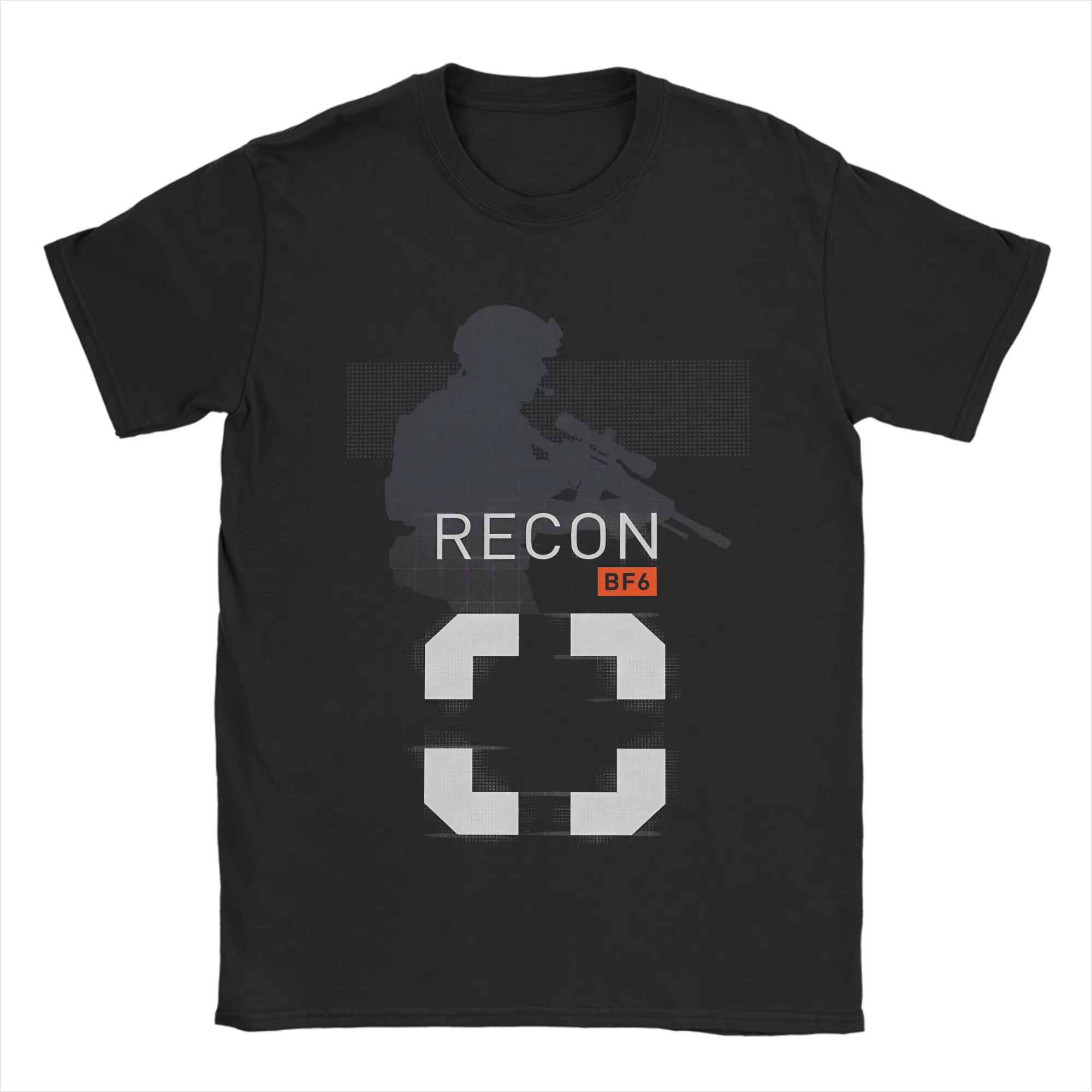 T-shirt vintage Battlefield 6 avec emblème de classe Recon, en coton, tendance, pour hommes, vêtemen