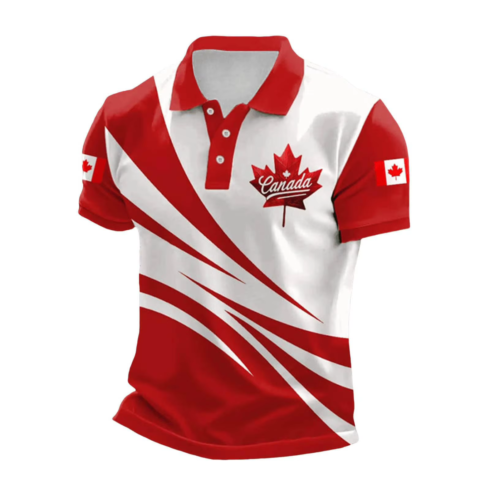 T-shirts en coton pour hommes, hauts de sport pour hommes, T-shirt Canada à motif érable, à manches 