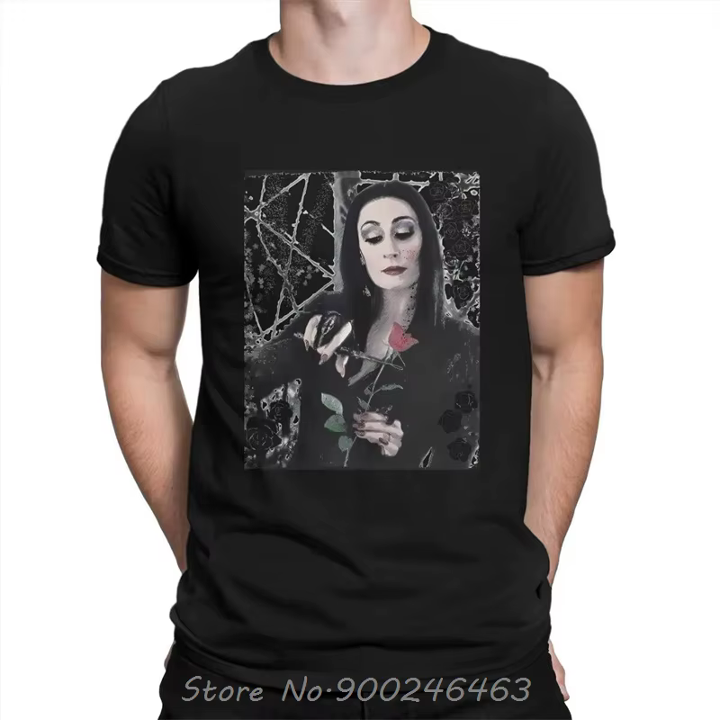 T-Shirt d'été hommes coton drôle T-Shirt col rond la famille Addams chemise à manches courtes hauts 