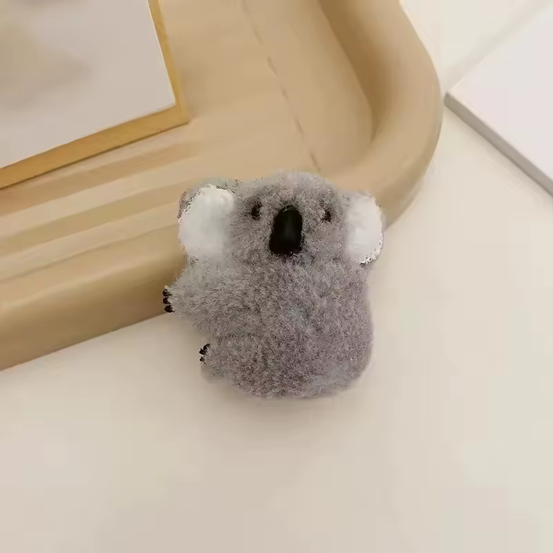 1/2 pièces nouvelle pince à cheveux koala mignonne ; clip latéral en forme de kangourou d'arbre en p