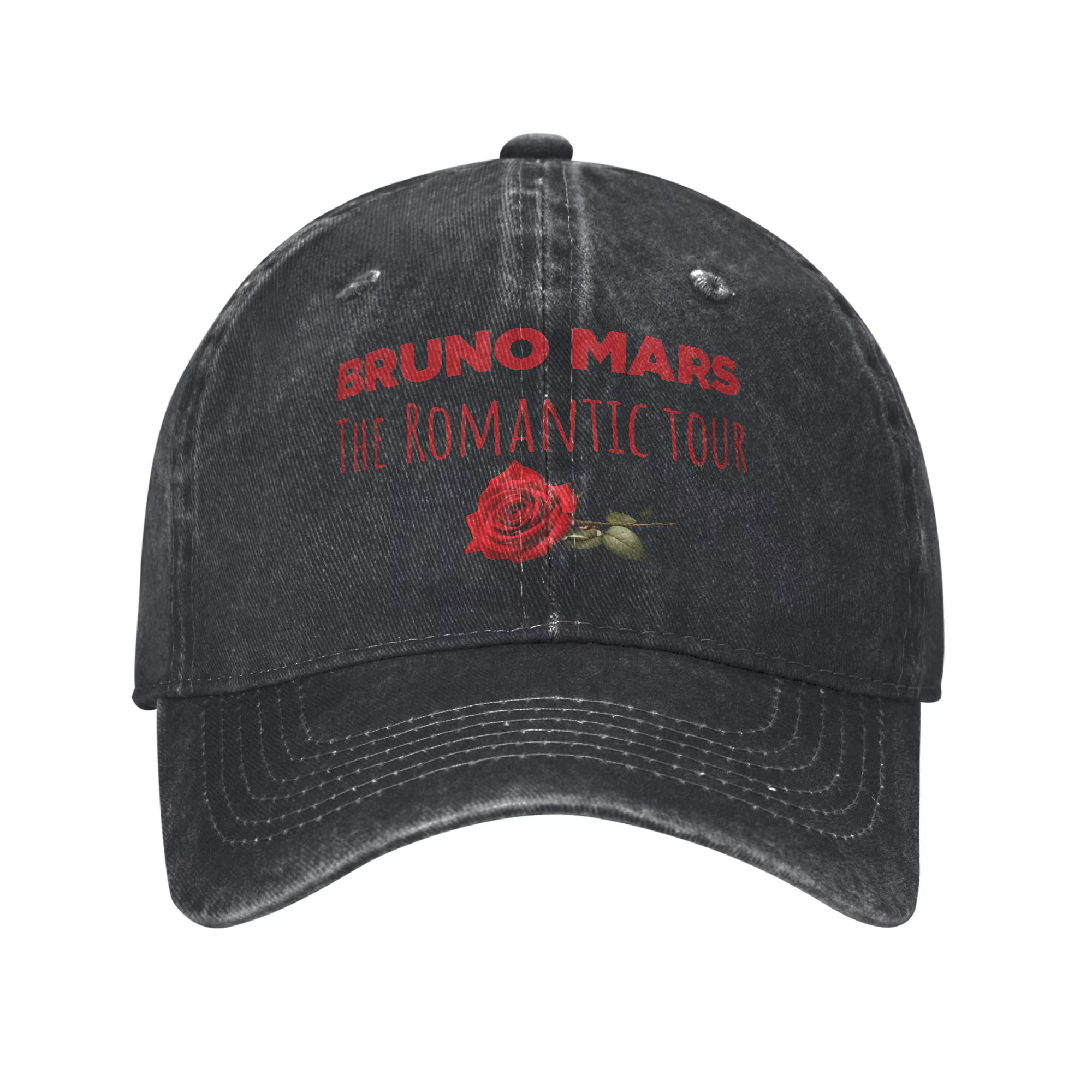 Casquette de baseball classique imprimée Bruno Mars The Romantic Tour 2026 pour hommes et femmes, ef