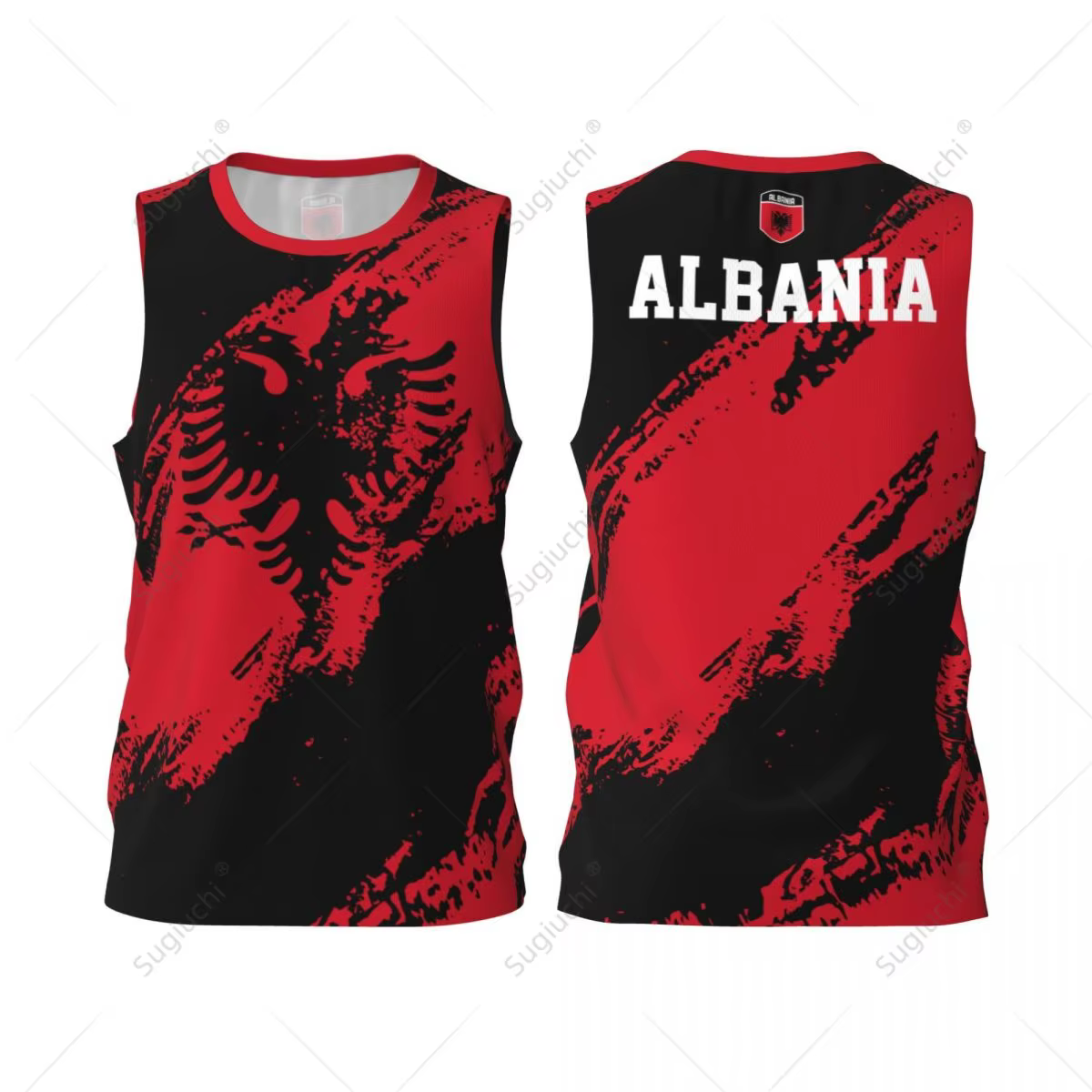 Maillot de sport de basket-ball pour hommes, sensation albanaise, course à pied, fitness, chemise en