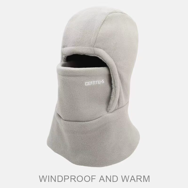 Cagoule polaire casquette de cyclisme résistant au froid coupe-vent capuche chaude et chapeau épaiss