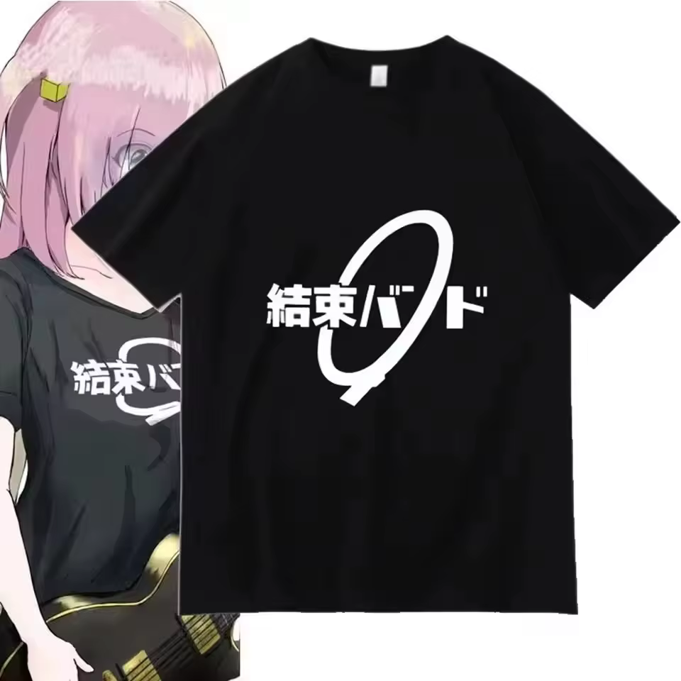 BOCCHI THE ROCK-T-shirt à Manches Courtes en Coton, Streetwear Décontracté de Haute Qualité, Unisexe