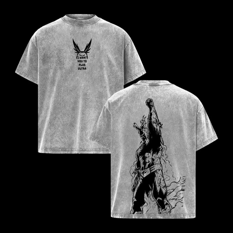 Anime My Hero Academia All Might impression T-shirt hommes à manches courtes vêtements décontracté c