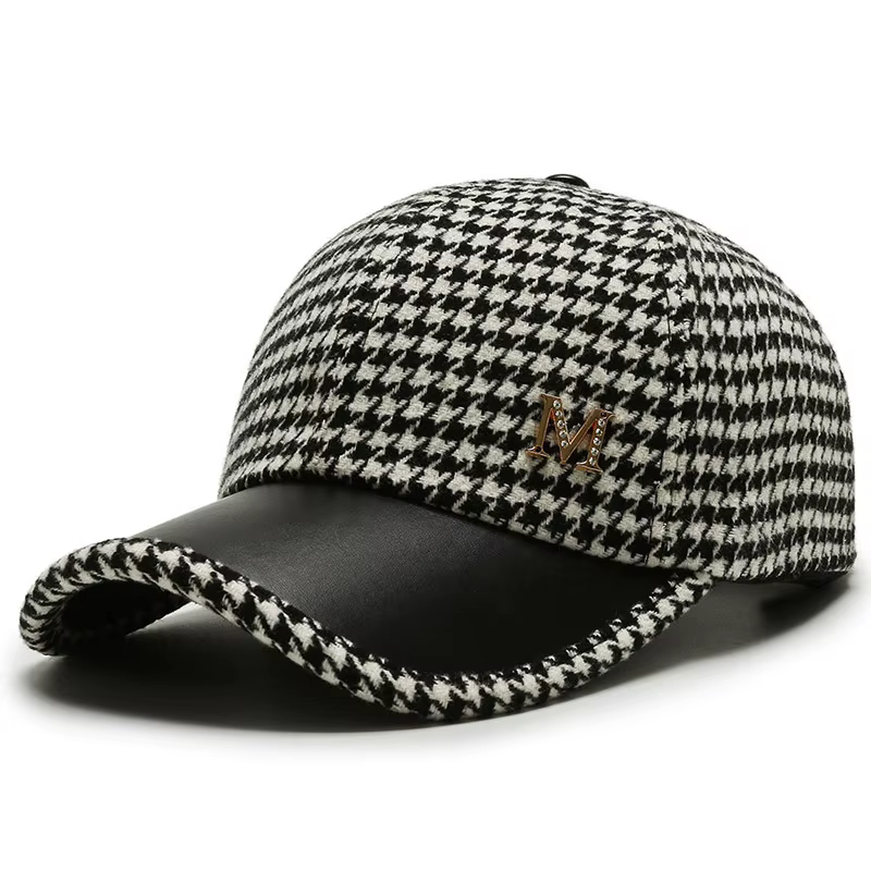 Casquette de Baseball à carreaux pour femmes, garde au chaud, coupe-vent, tendance sauvage, pour l'h
