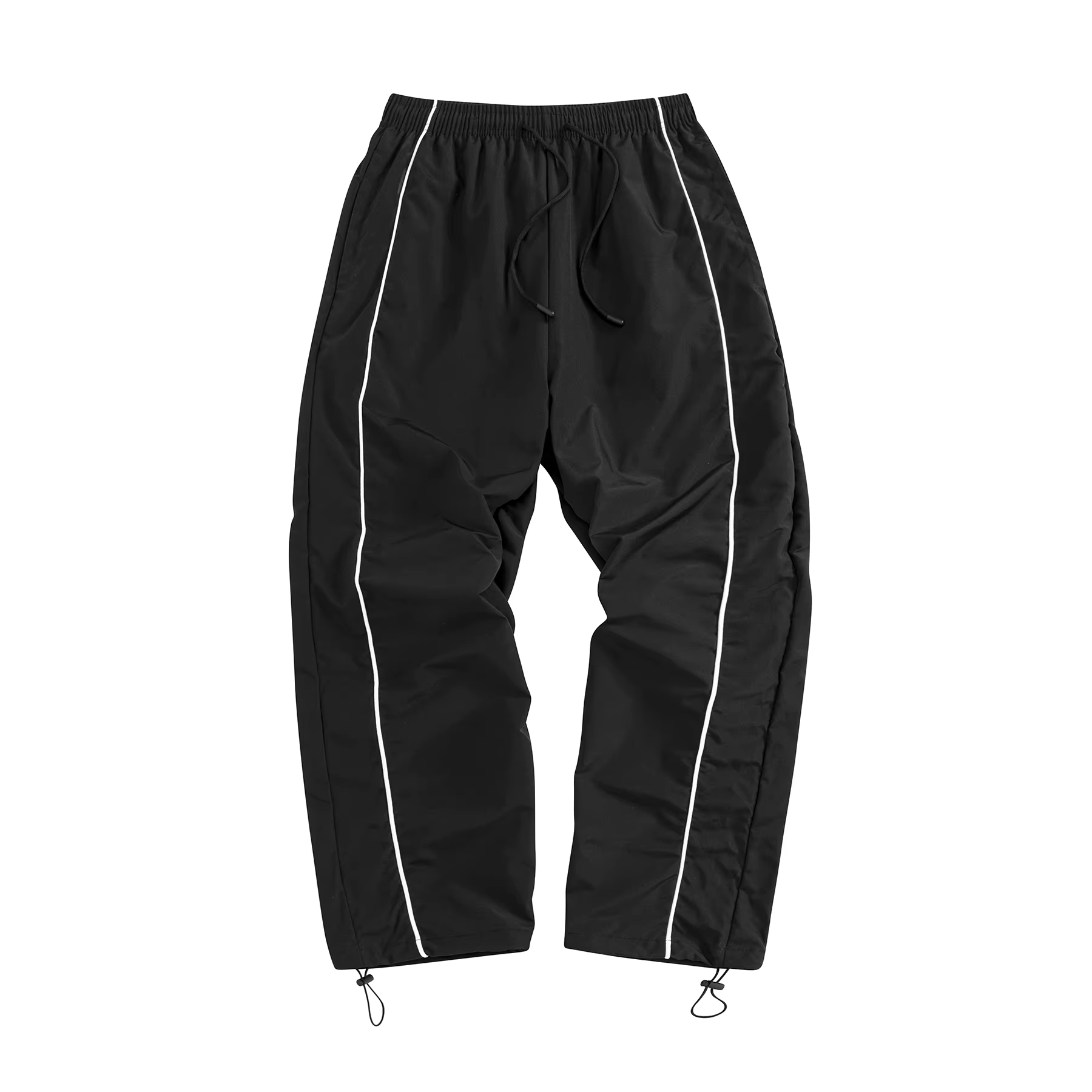Pantalon décontracté noir ample pour hommes, adapté à un usage quotidien et aux déplacements en été,
