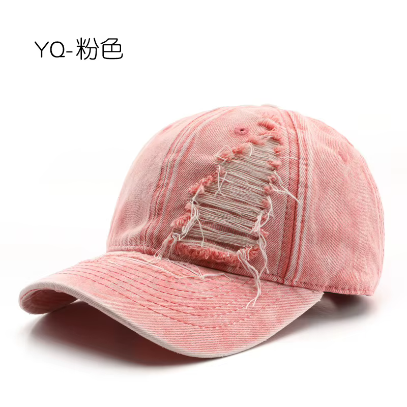 Casquette de baseball en jean déchiré pour hommes et femmes, chapeau de papa en coton non structuré,