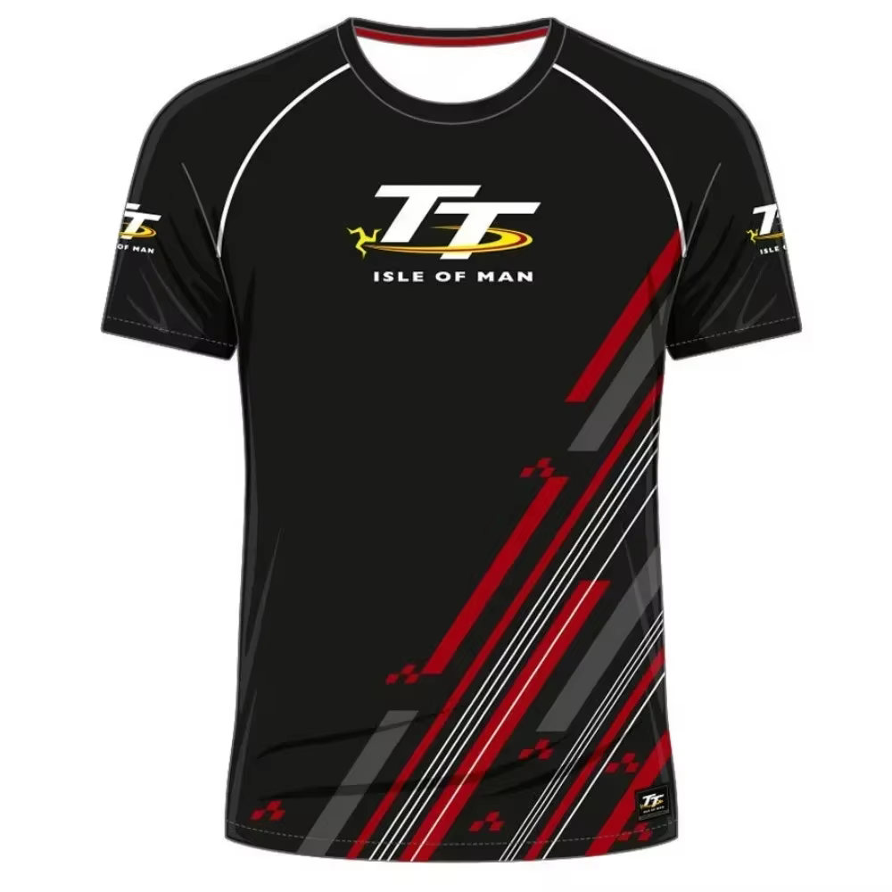 T-shirt imprimé en 3D Isle of Man TT, course de moto, streetwear, vêtements de sport pour hommes, re