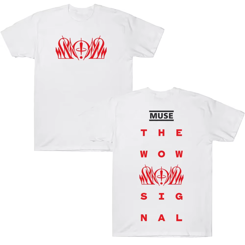 T-shirts en coton de la groupe MUSE Muse The Wow! T-shirts graphiques Signal Album à manches courtes