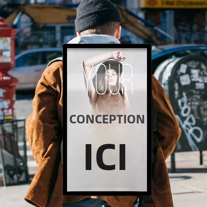Sac à dos de publicité extérieure portable, écran LCD, lecteur de limitation de haute luminosité, An