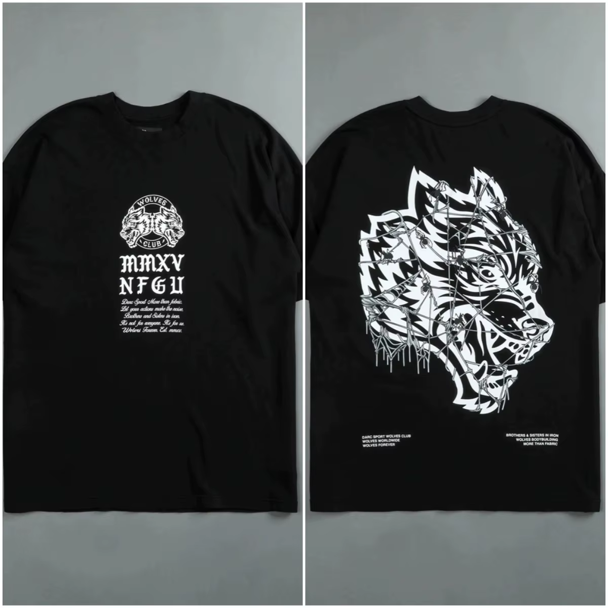 DARC sport décontracté ample à la mode T-shirt en coton à manches courtes pour le sport et le fitnes