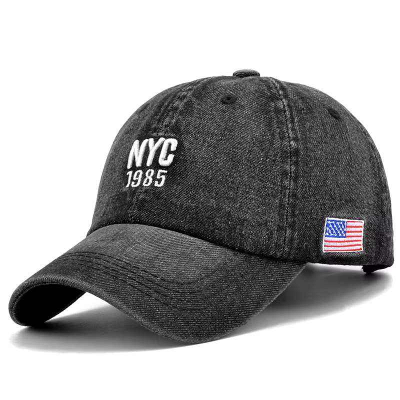 Casquette de baseball en denim de coton lavé vintage pour hommes et femmes, style camionneur réglabl