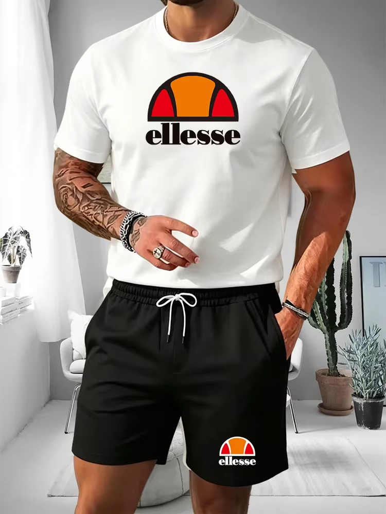 Ensemble décontracté moderne pour homme, collection été 2026 : T-shirt à manches courtes et short, s