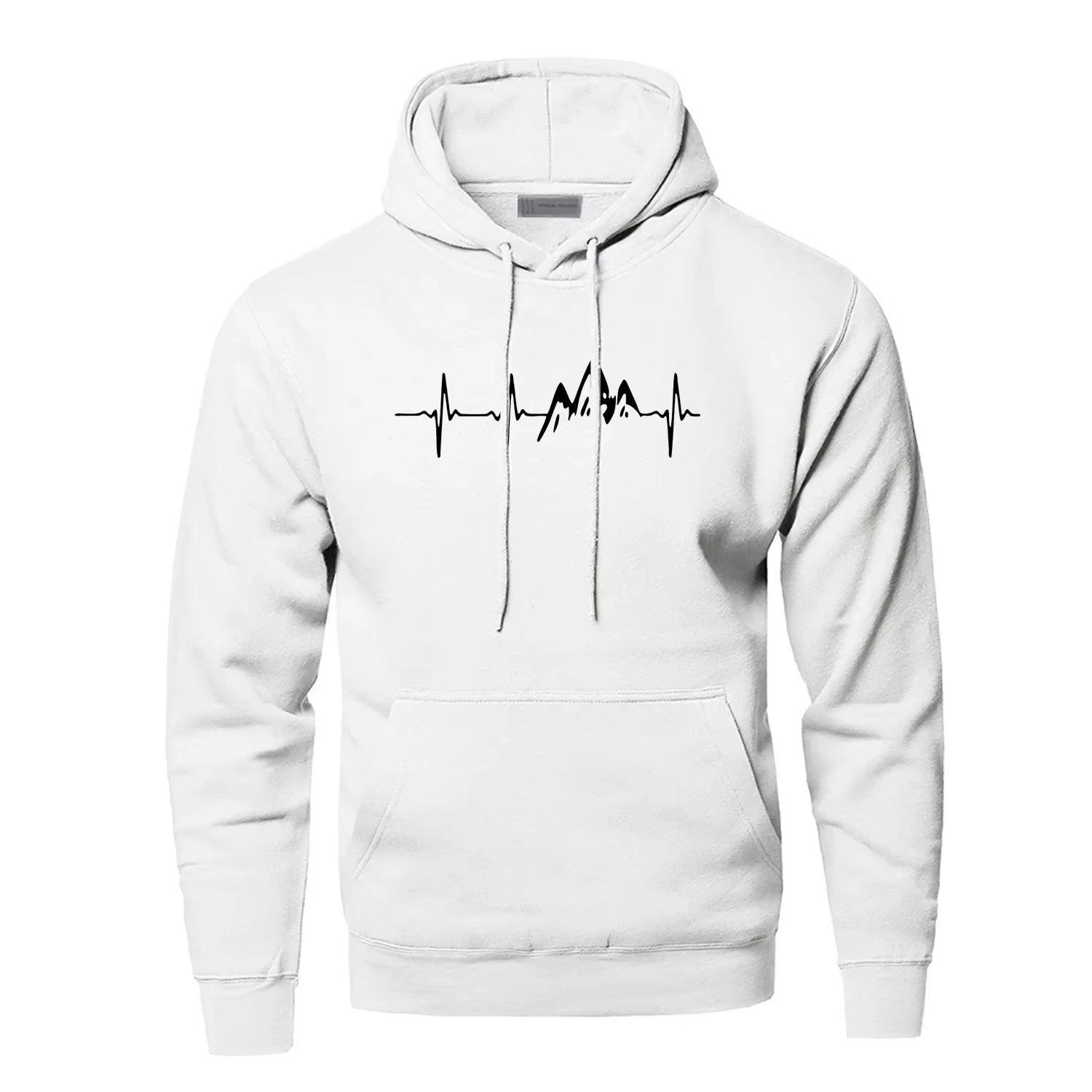 Montagne battement de coeur sweat à capuche hommes son rayon diagramme sweat à capuche hiver automne