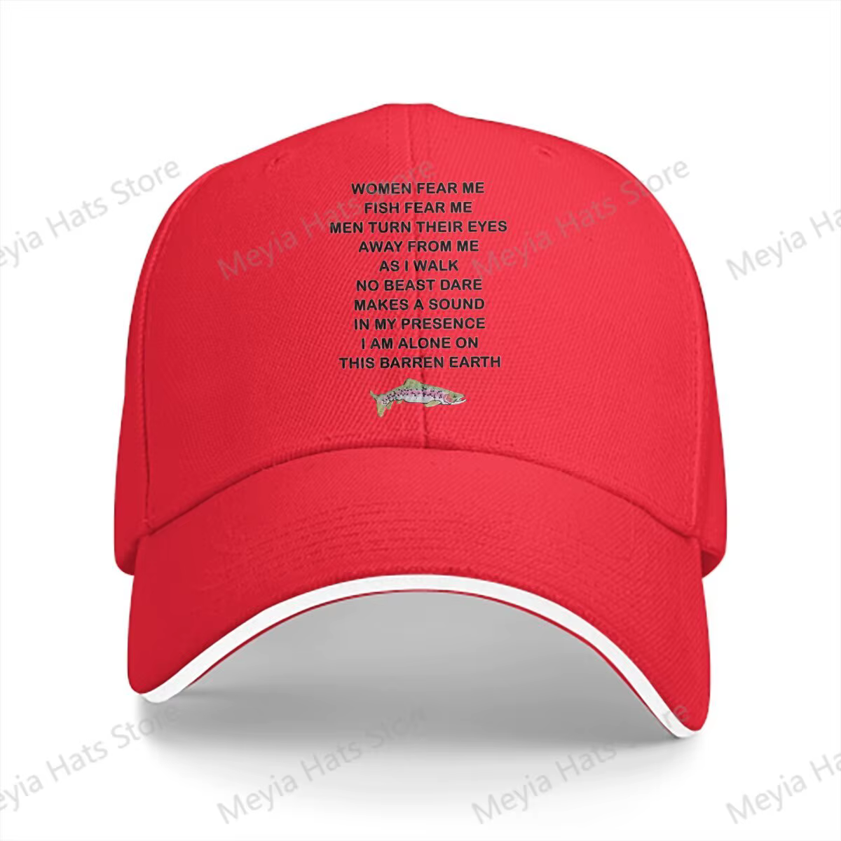 Casquette de baseball unisexe Want Me Fish, Fear Me Meme, chapeaux drôles pour hommes et femmes, vis
