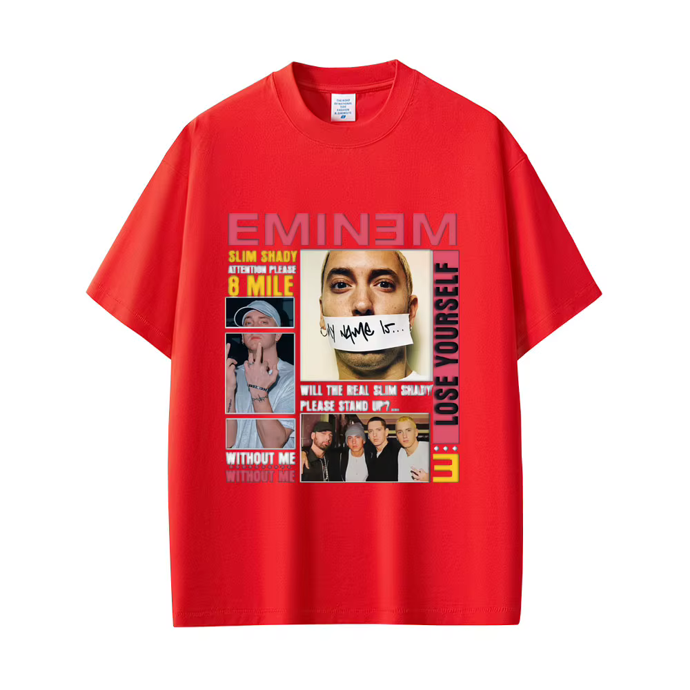 Rappeur Eminem Slim Shady Pop musique T-shirt vêtements pour hommes Vintage Streetwear hommes femmes