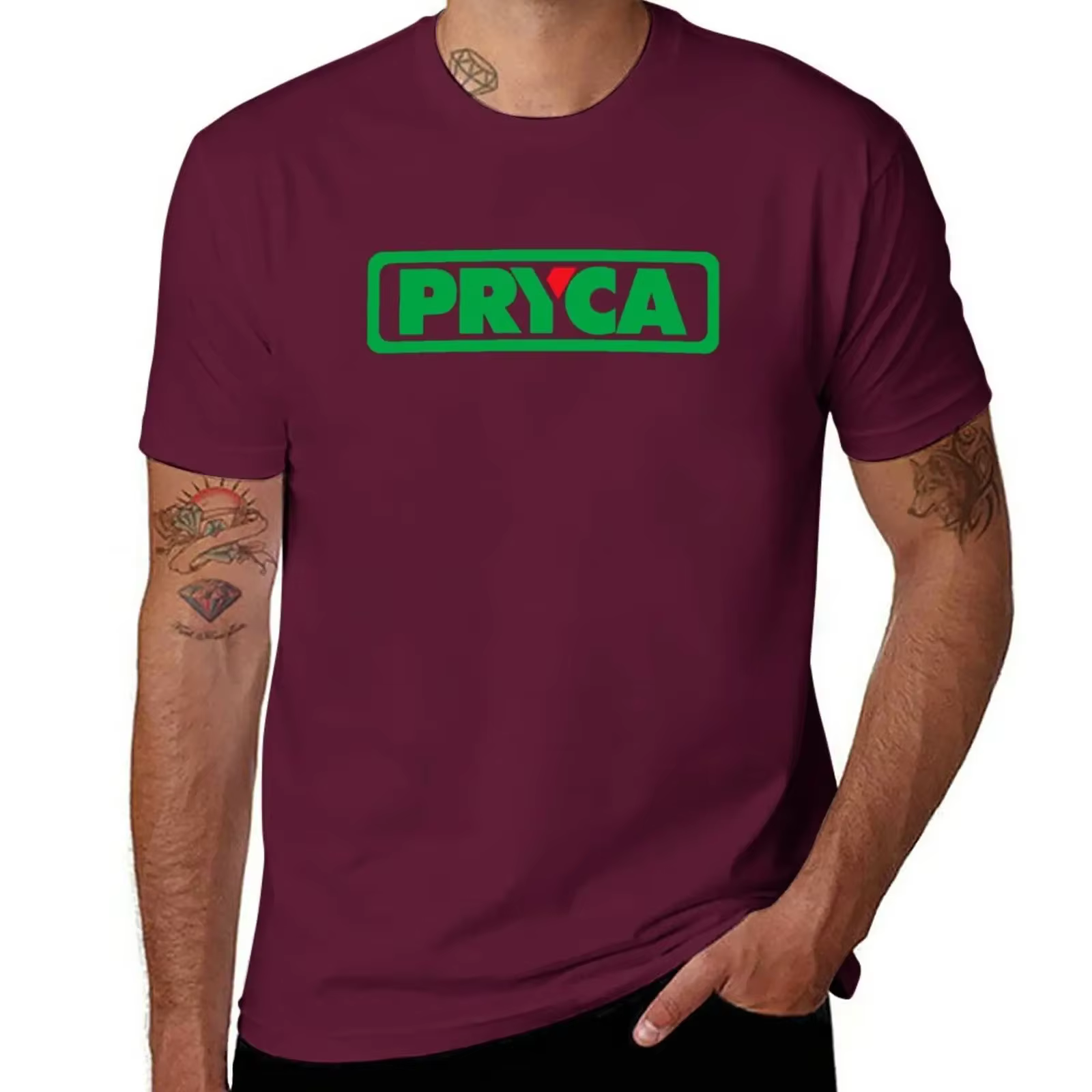 T-shirt Pryca Kawaii pour hommes, vêtements personnalisés, concevez vos propres tenues, nouveau