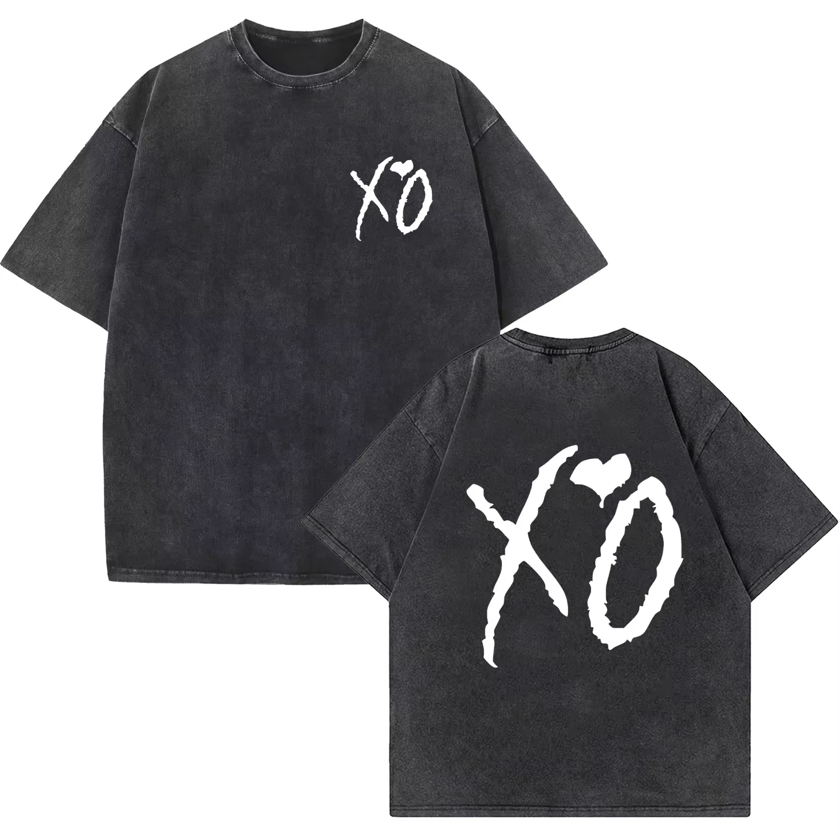 The Weeknd T-shirt lavé XO The Weeknd Merch unisexe décontracté Harajuku manches courtes t-shirts ha
