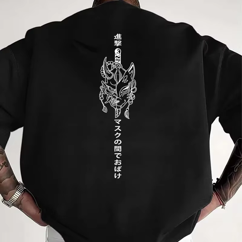 Vêtements pour hommes, t-shirts imprimés de style japonais, mode décontractée d'été, Harajuku, hauts