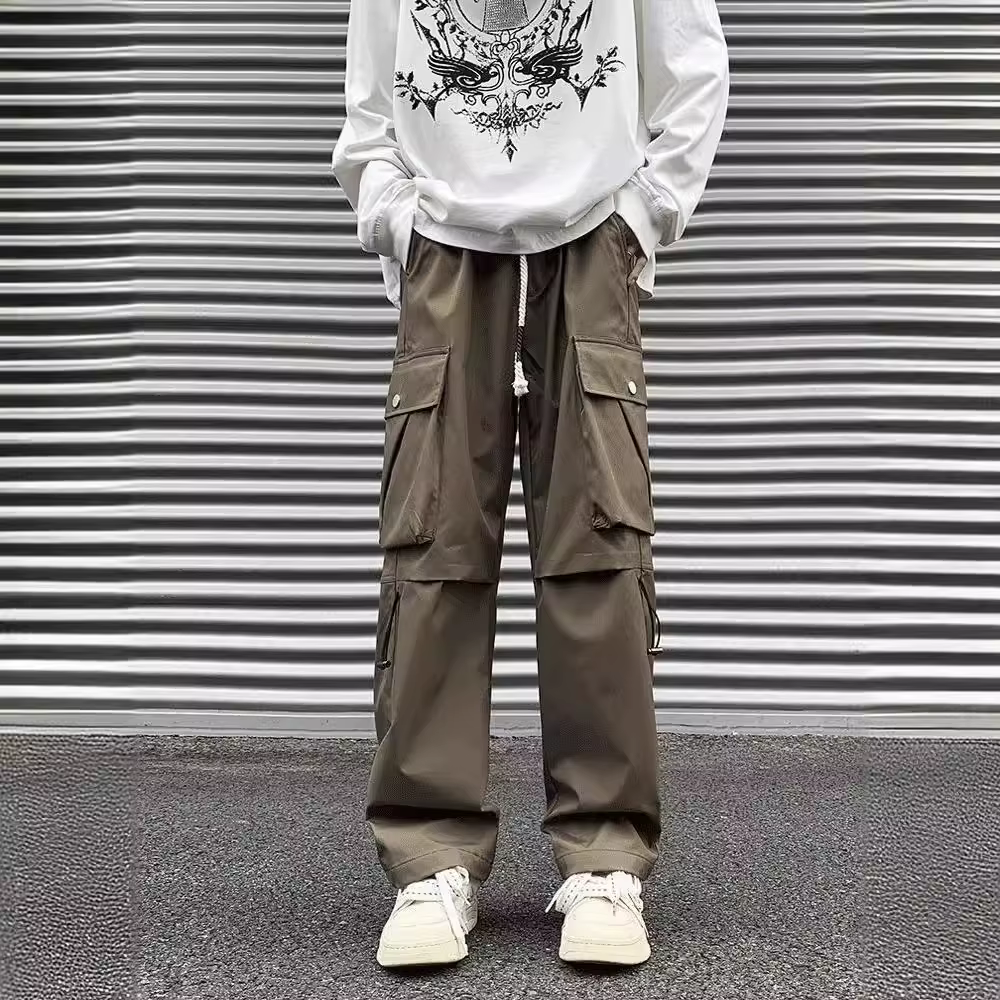 Salopette de rue américaine pour hommes, marque tendance, pantalon d'assaut fonctionnel d'extérieur,