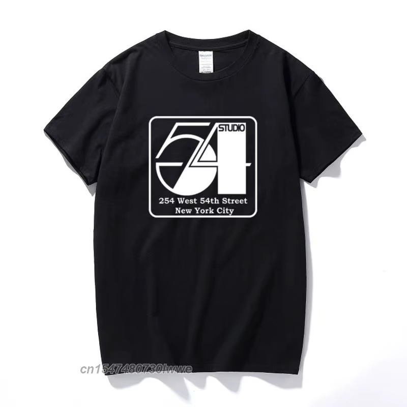 T-shirt de danse en vinyle pour homme, vêtement de Studio 54 Disco 45