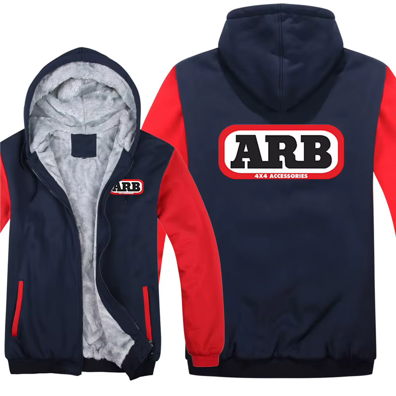 ARB sweat à capuche pour homme manteau hiver chaud polaire ARB Logo sweats veste
