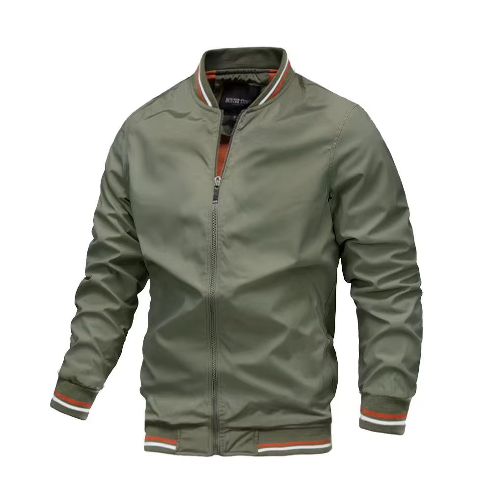 2024 printemps été Bomber veste hommes noir décontracté coupe ajustée Baseball hommes vestes nouvell