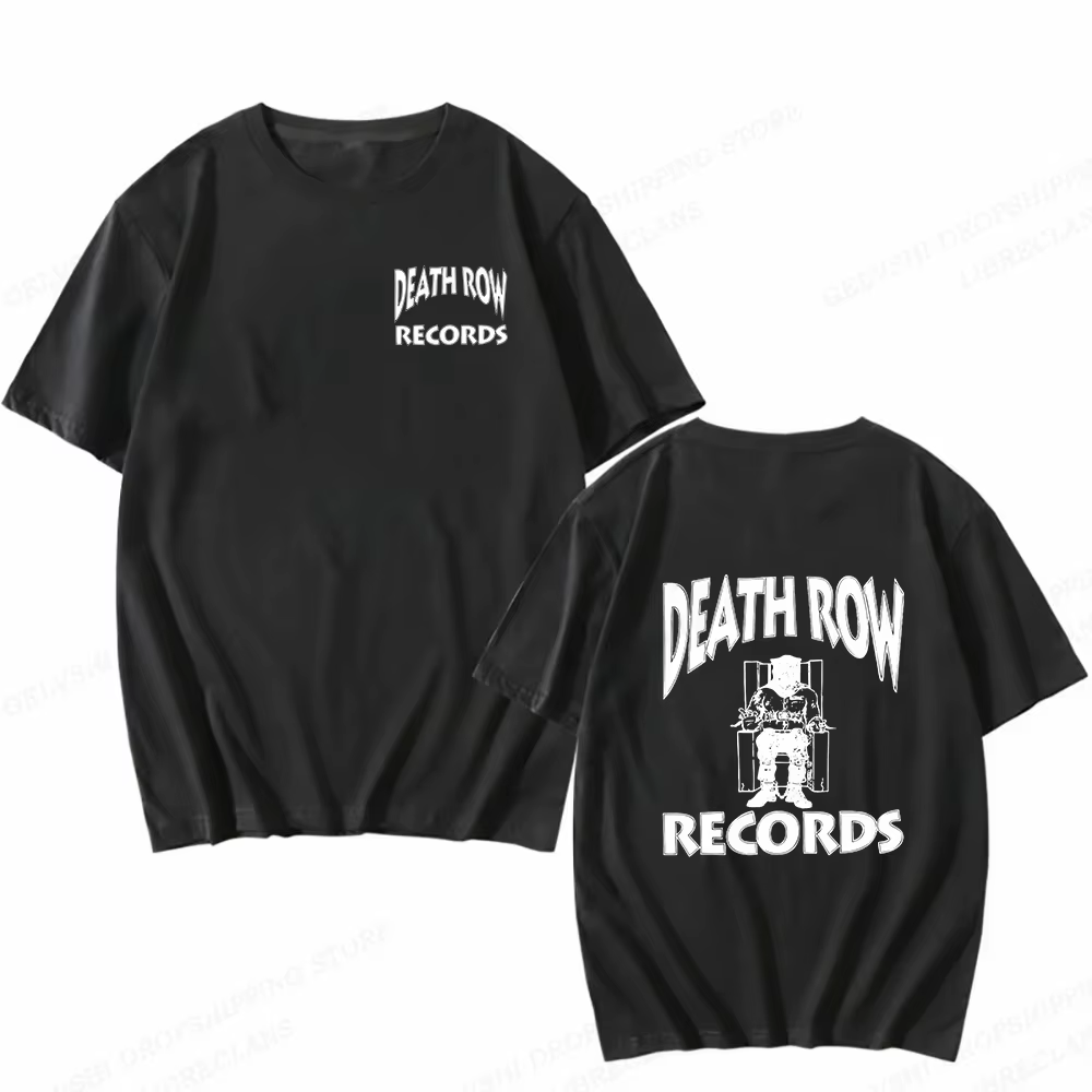 Death Row Records t-shirt hommes mode T-Shirts coton T-Shirts Hip Hop hauts T-Shirts femmes T-Shirts