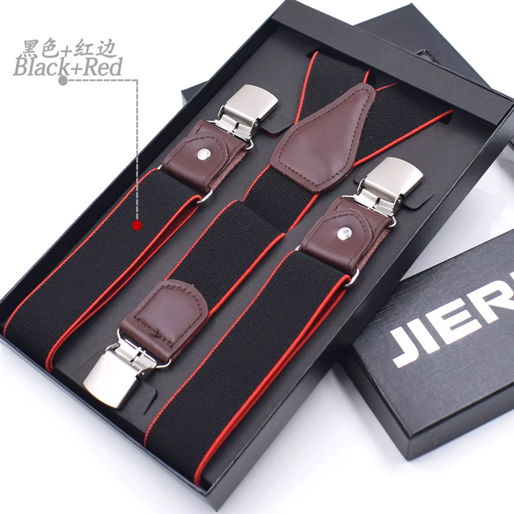 Bretelles en cuir réglables pour hommes, 3 clips, sangle de ceinture vintage, accessoires vestisensp