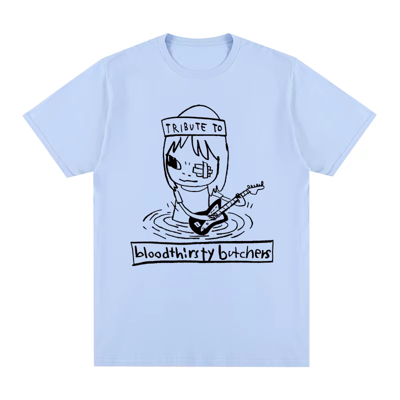 T-shirt en coton Yoshitomo Nara Rock Guitar pour hommes et femmes, nouvelle volatilité, t-shirt, méd