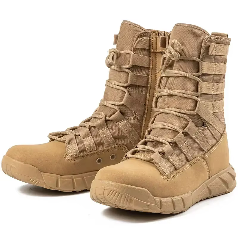 Bottes de randonnée montantes pour hommes, chaussures de sécurité pour le travail en plein air dans 