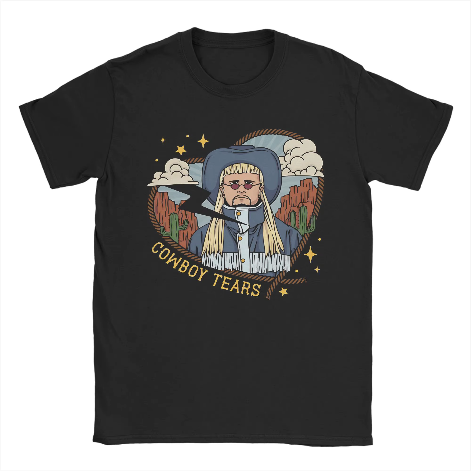 Oliver Tree Cowboy Tears T-shirts pour hommes, t-shirts uniques à manches courtes, col rond, 100% co