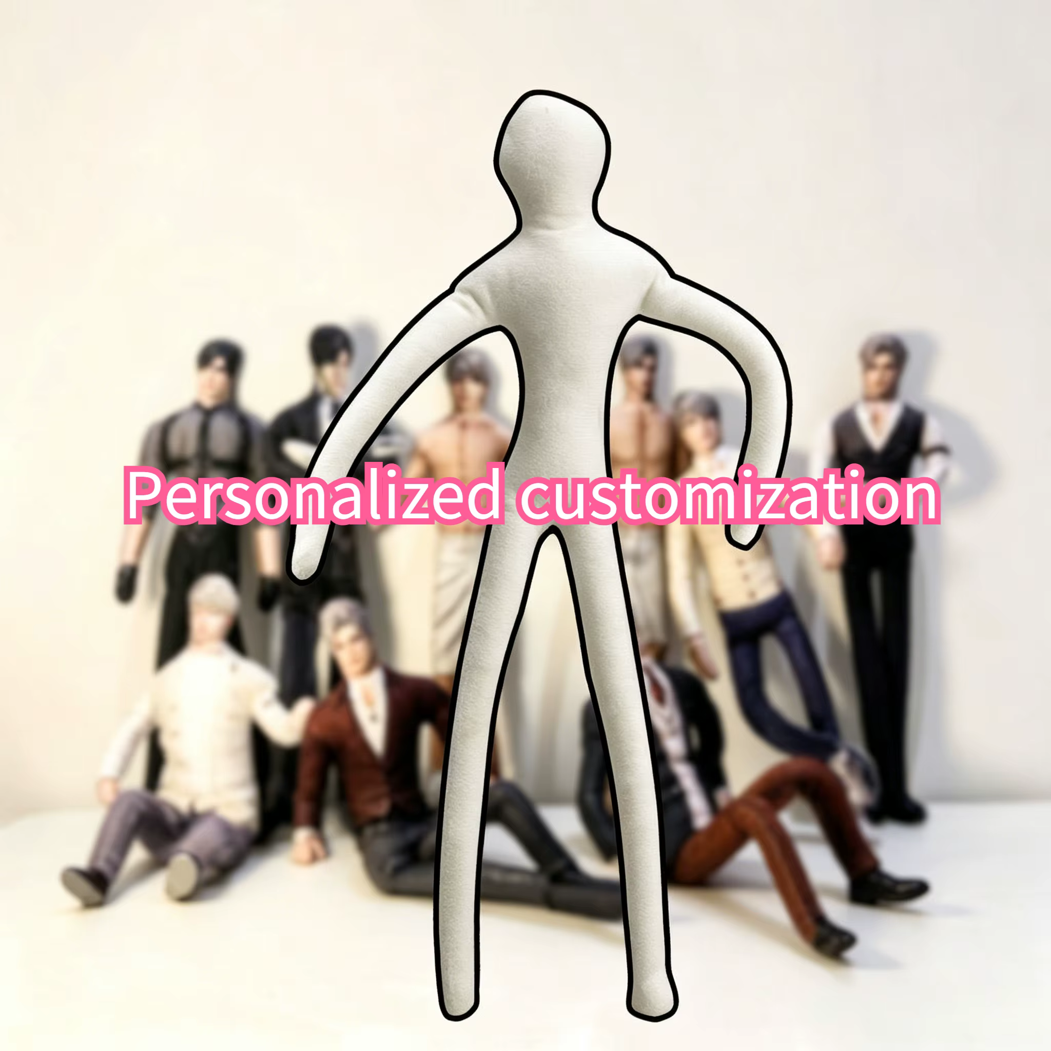 Poupée personnalisée sur mesure, figurine abstraite faite à la main, portrait personnalisé pour anim