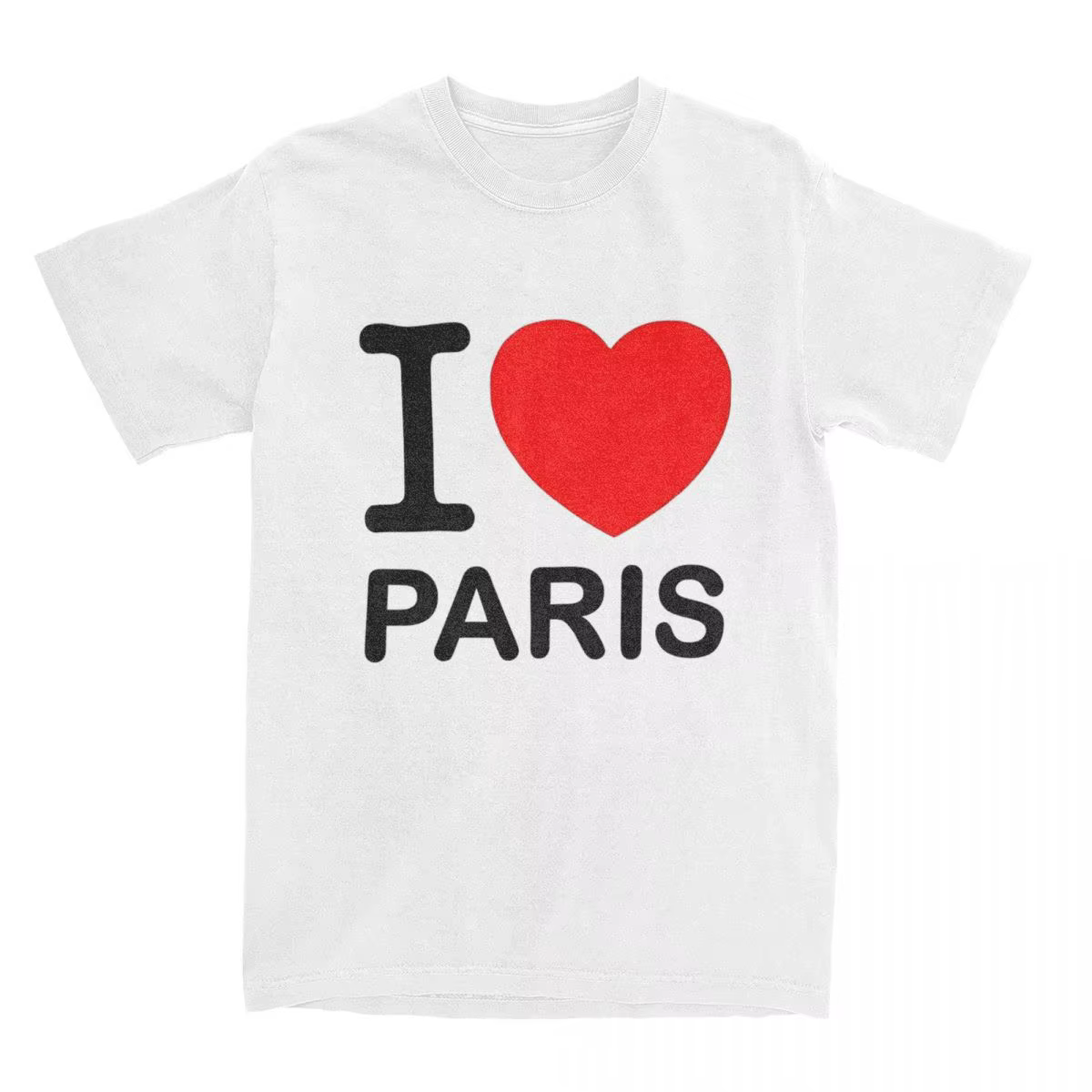 T-shirt pour hommes, I Love Paris, cadeaux, Harajuku, I Heart Paris, France, t-shirts de plage franç
