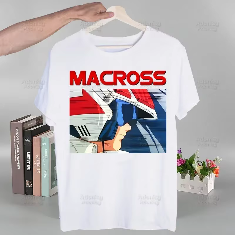 Macross Anime hommes Hip Hop Streetwear impression T-shirt t-shirts à manches courtes mode Harajuku 