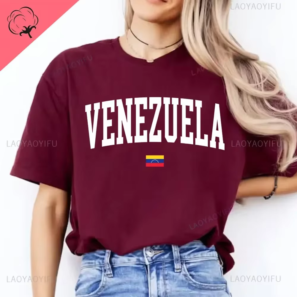 Venezuela femmes T-Shirt fier Venezuelan Venezuela drapeau unisexe Streetwear haute qualité col rond