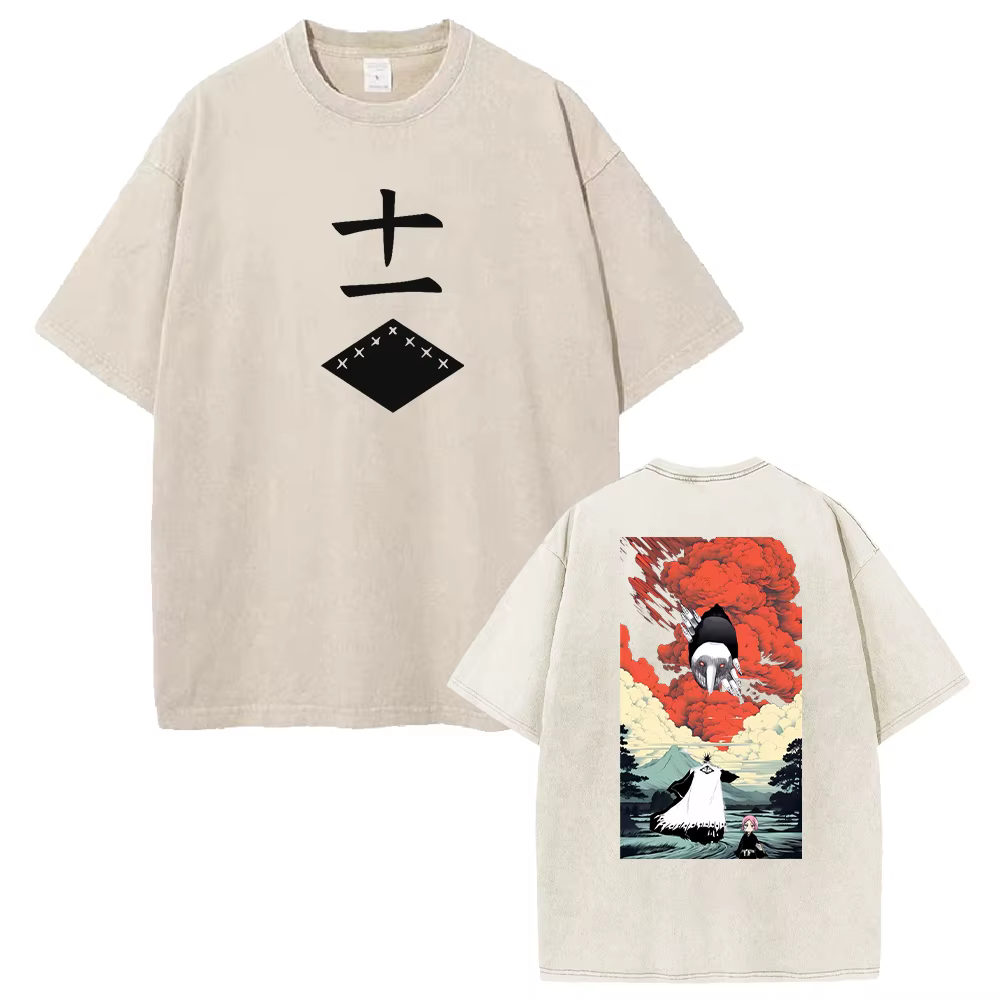 Zaraki Kenpachi eau de javel Anime vêtements hommes femmes surdimensionné T-shirts à manches courtes