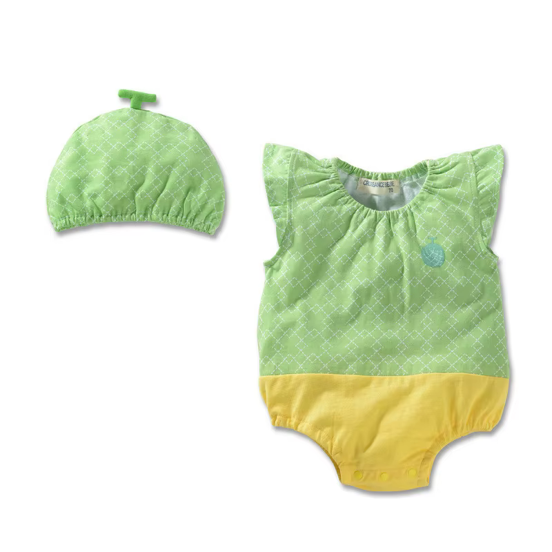 Vêtements pour bébé vêtements européens et américains été sans manches triangle barboteuse costume c