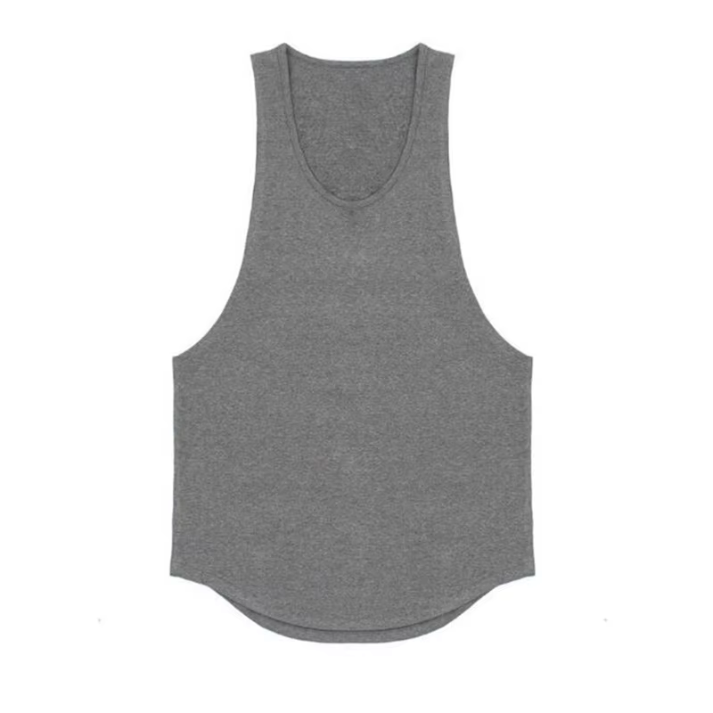 T-Shirt sans manches en coton respirant pour hommes, vêtements d'entraînement de musculation, de cou