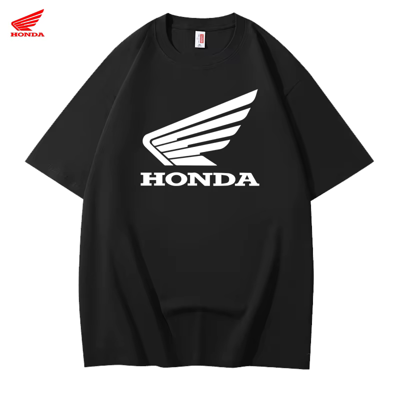 T-shirts Honda 2026 pour hommes et femmes - Marque tendance estivale - Blouson de moto ample à manch