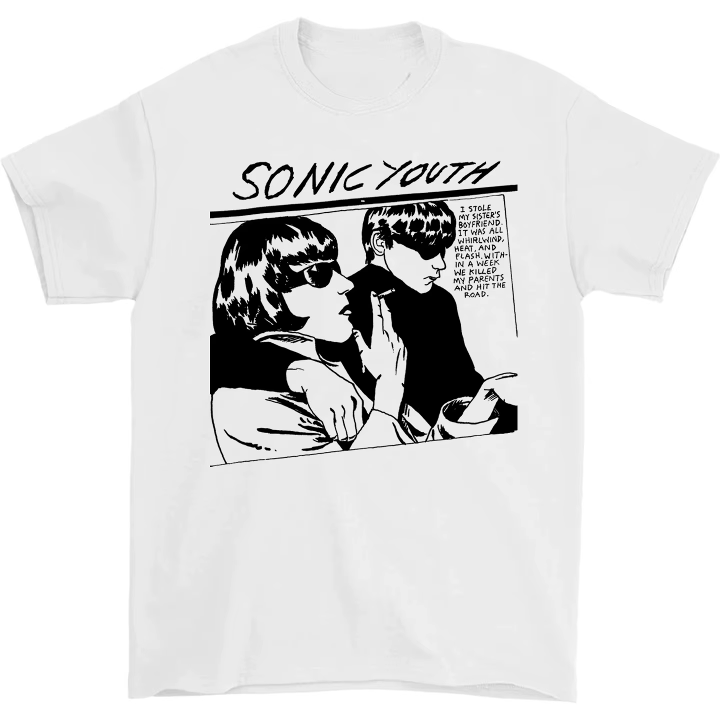 SONIC YOUTH Sonic Youth Band Rock Punk T-shirt décontracté pour hommes et femmes, marque de luxe