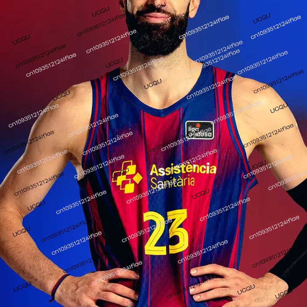 2025 nouveau Barcelone adulte hommes/femmes basket-ball sport maillot à séchage rapide gilet enfants