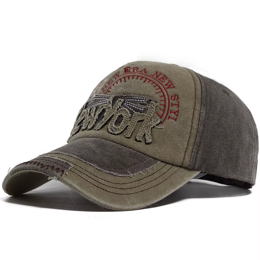 Casquettes pour hommes vintage délavées, casquette de baseball brodée New York, chapeau décontracté 