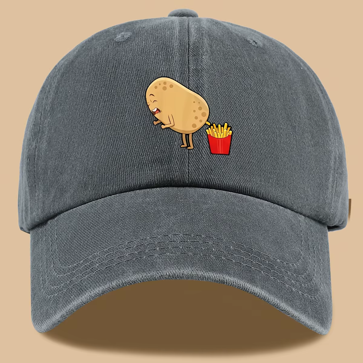 Casquette de baseball imprimée de pommes de terre humoristiques, chapeau d'extérieur décontracté ada