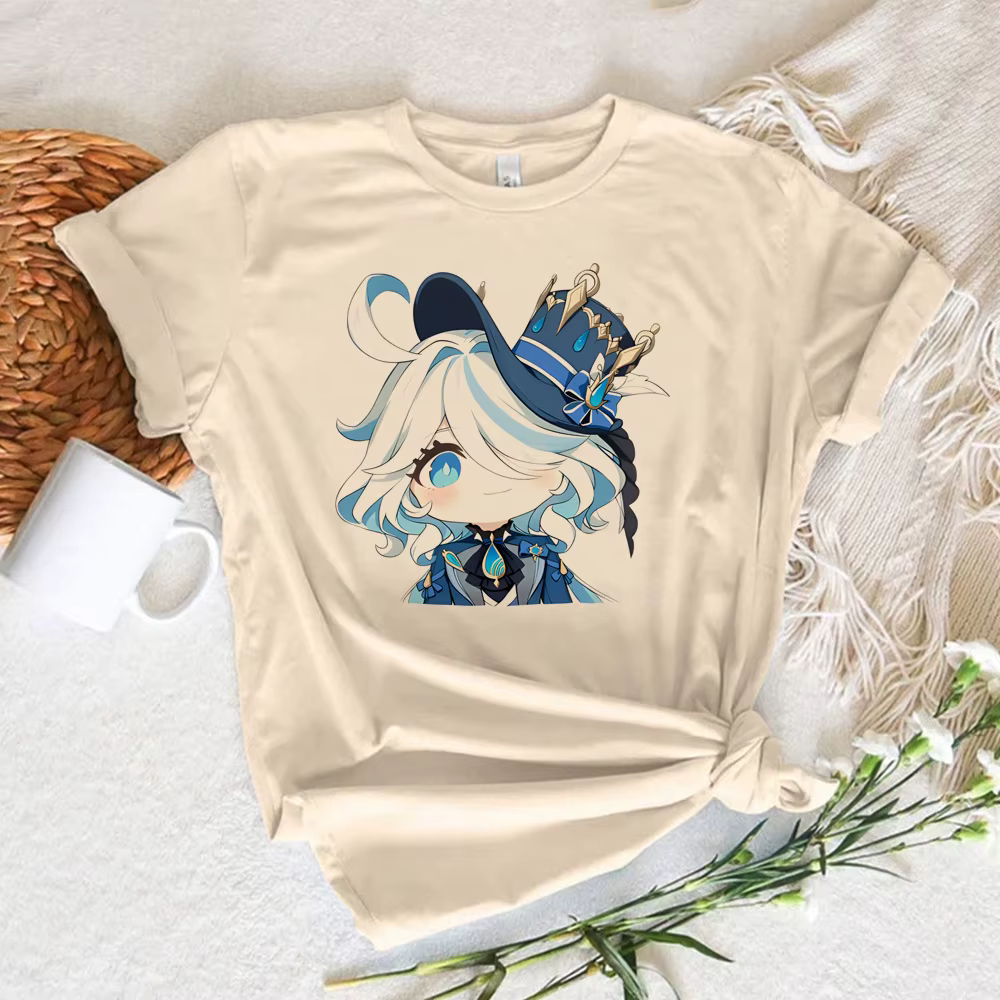 Furina-T-shirt graphique japonais pour femme, vêtement de rue, bande dessinée Y2K, manga